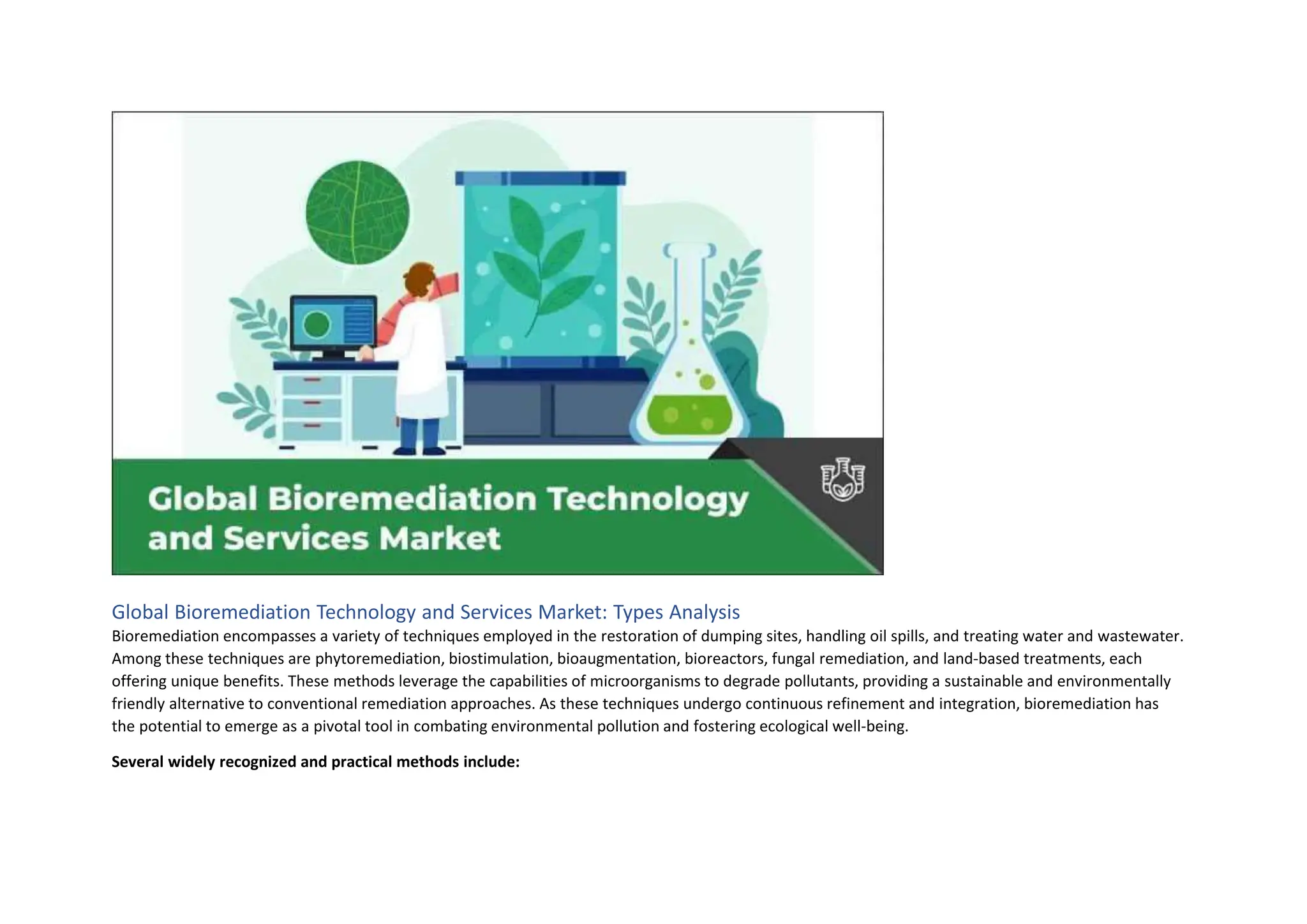 Bioremediation Technology and Services Market Analysis 2024-32 | PPT