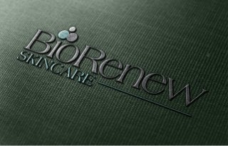 Custom Skin Care Logo Design For BioRenew Skincare By Illumination Consulting 