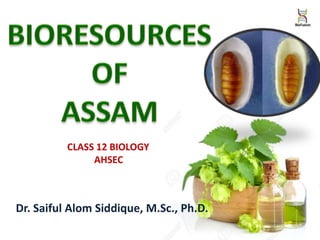 Dr. Saiful Alom Siddique, M.Sc., Ph.D.
CLASS 12 BIOLOGY
AHSEC
 