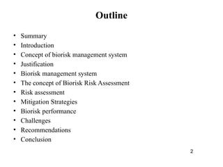 Comprehensive Biorisk Management System in Medical Microbiology ...