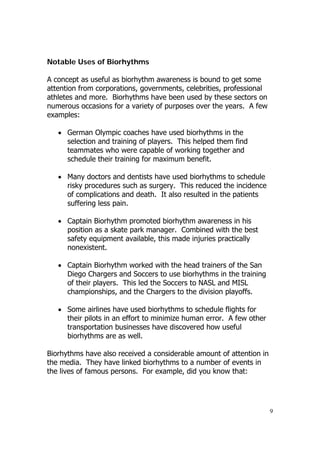 Biorythm awareness | PDF