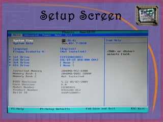 Setup Screen 