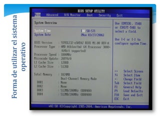 Formadeutilizarelsistema
operativo
 