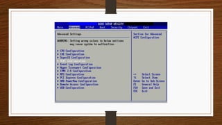 Basic Bios Interface BIOS (Basic Input/Output System) | PDF