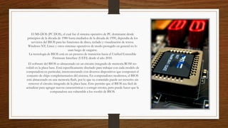 BIOS (Basic Input/Output System) | PDF