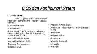 Bios Komputer | PPT | Free Download
