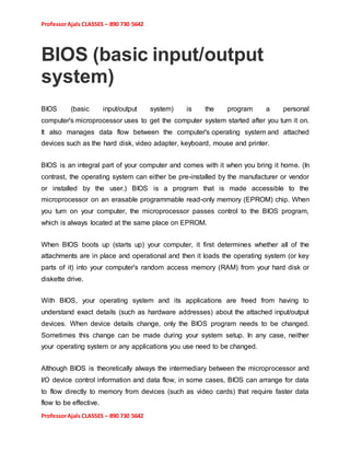 BIOS | PDF