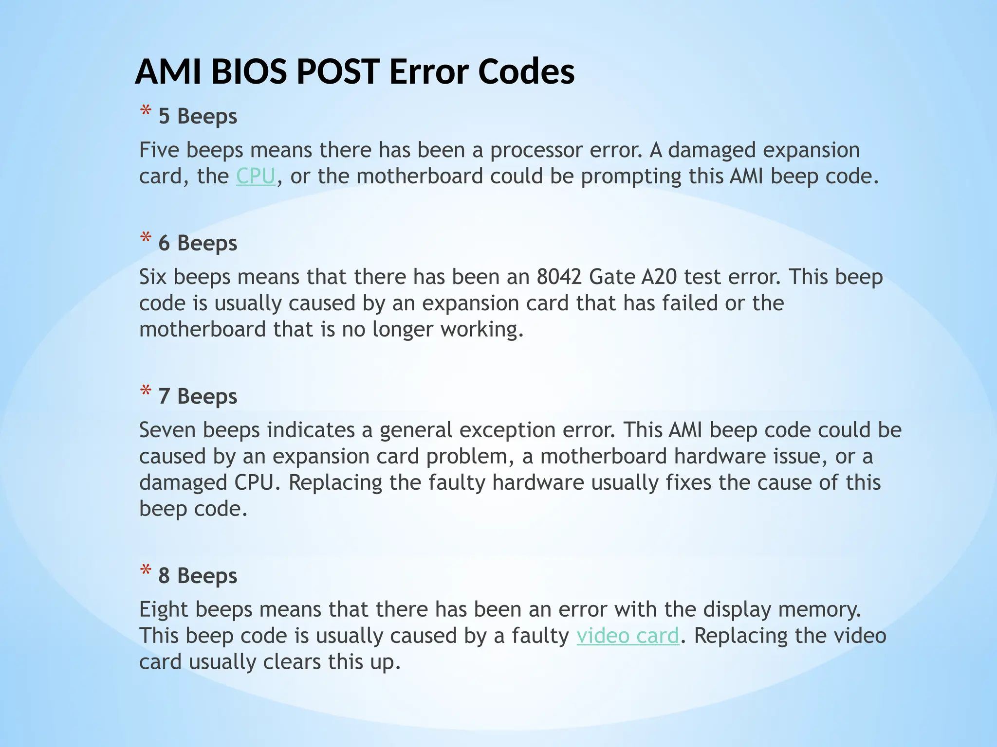Bios motherboard troubleshooting Ppt pptx