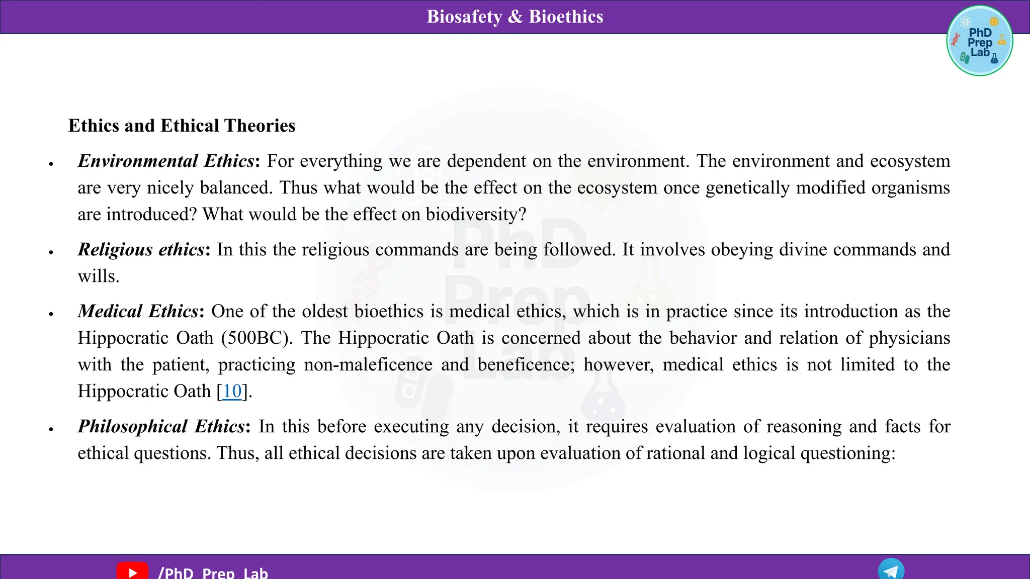 BIOSAFETY & BIOETHICS | All Important Concepts for Life Science ...