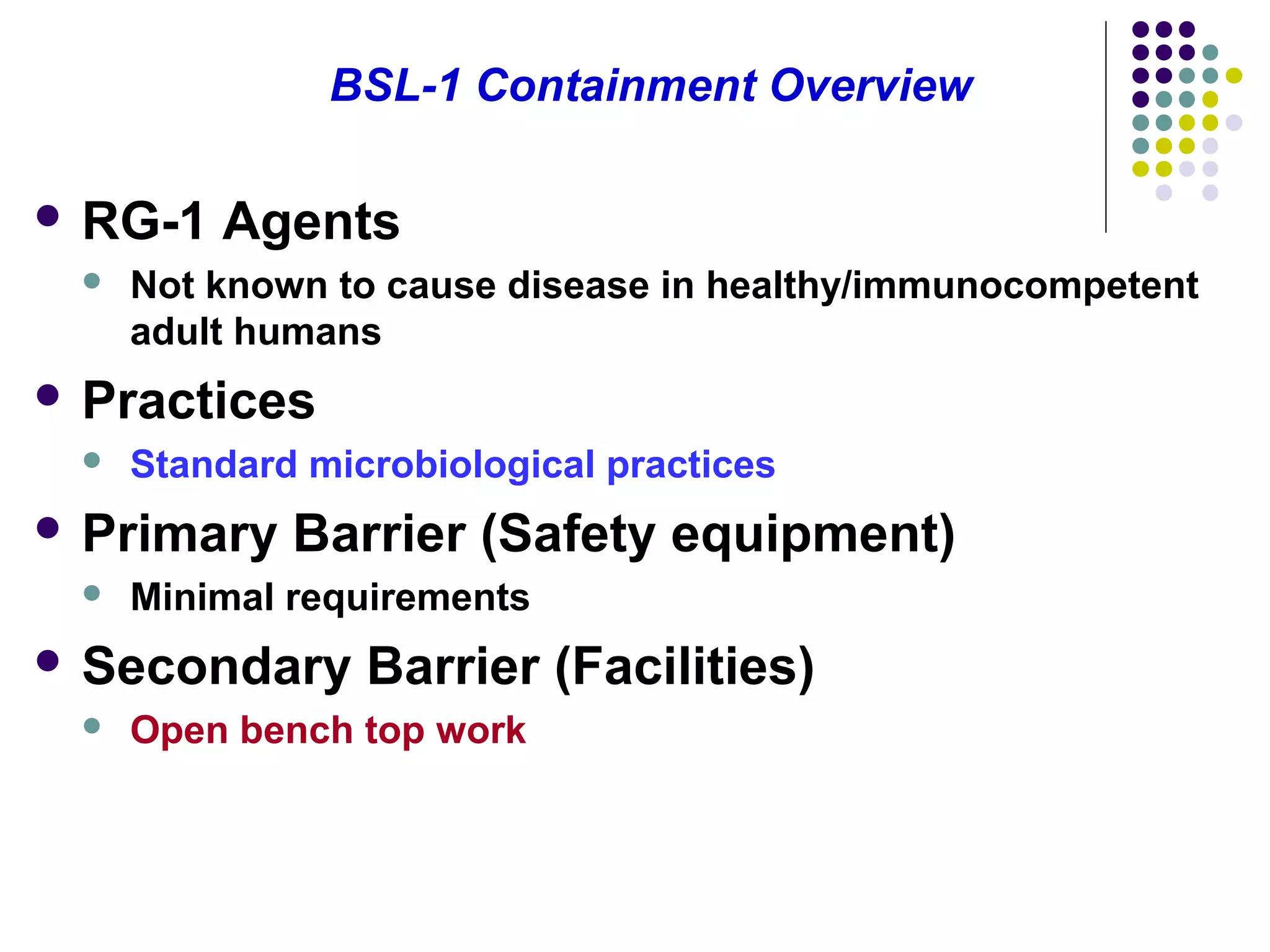 Biosafety Levels, Biological Safety Cabinets and Biosafety Laboratory Construction | PPT