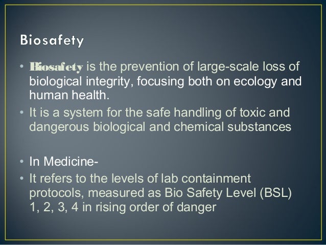 Biosafety In The Laboratories