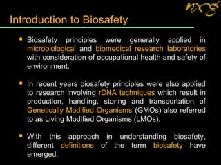 Biosafety lecture 1[1] | PPT