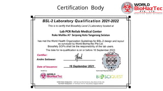 Certification Body
 