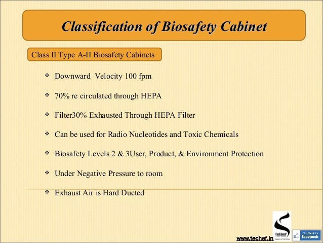 Biosafety Level And Biosafety Cabinets