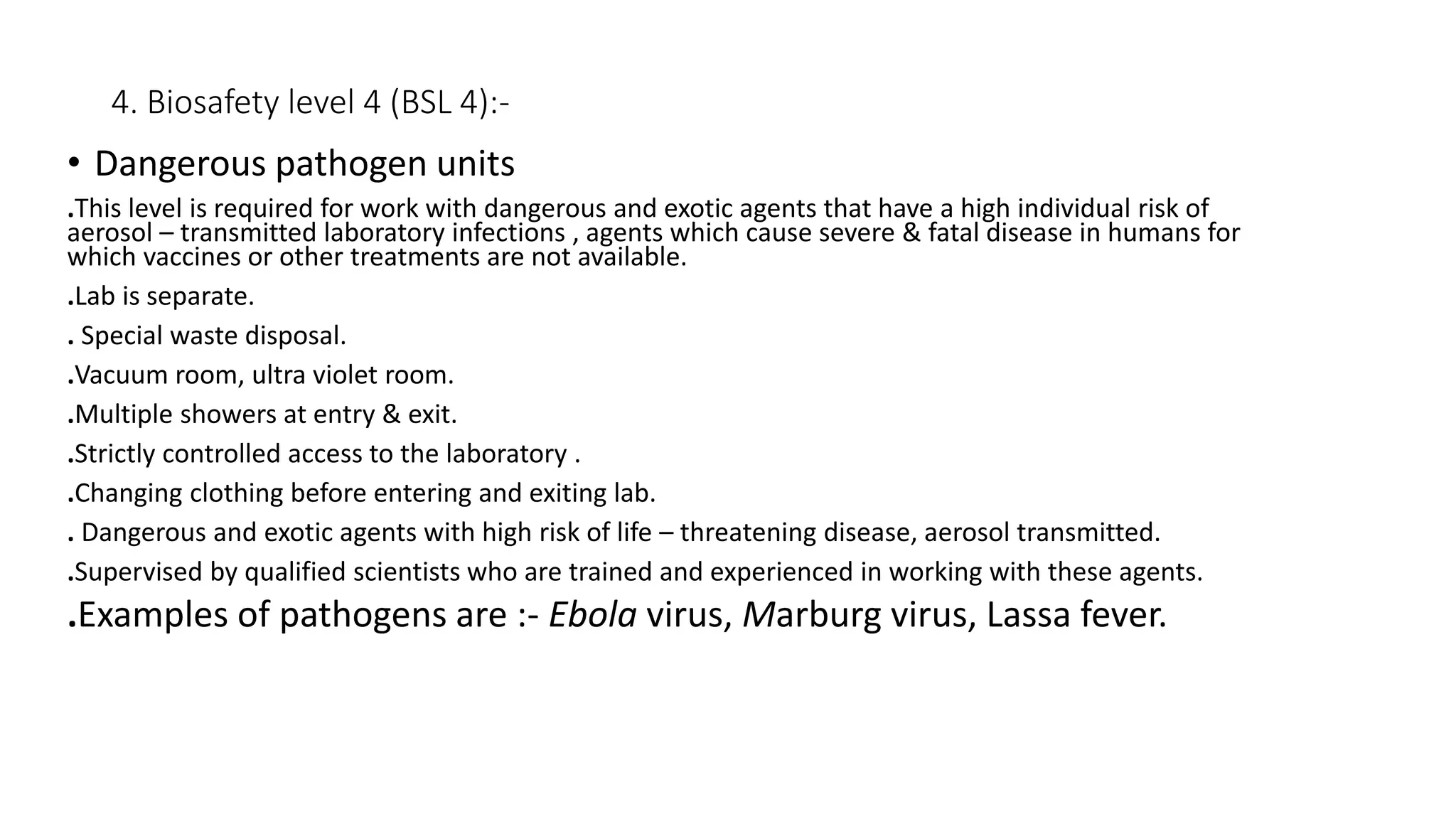 Biohazard Level 1 Example Biosafety levels ppt.pptx