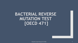 Oecd 471: Bacterial Reverse Mutation Test – OZIZG