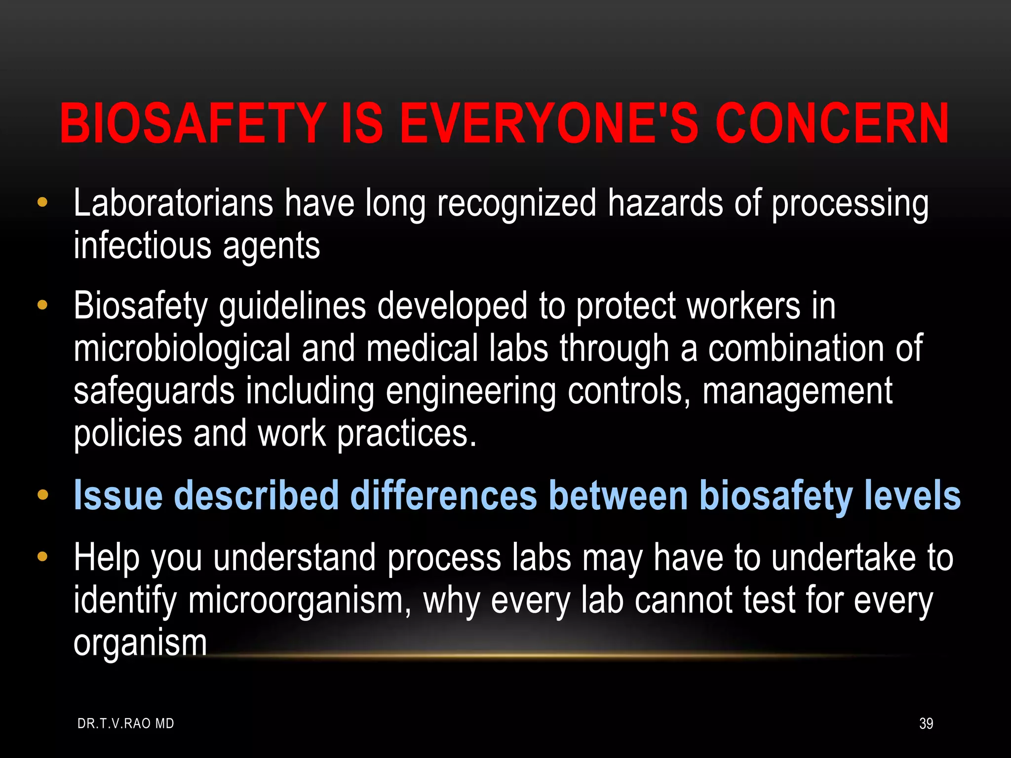 Biosafty guidelines | PPTX