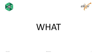 WHAT
1 Nov 2017 #bioschemas 2
 