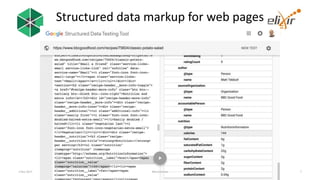 Structured data markup for web pages
1 Nov 2017 #bioschemas 7
 