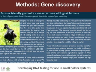 Unzipping the Goat Helix: Harnessing genetic diversity to improve goat productivity in Africa