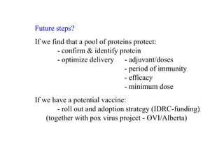 Development of a subunit vaccine for contagious bovine pleuropneumonia in Africa