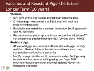 African Swine Fever (ASF) control: An entry point for enhancing human welfare through pig system improvement