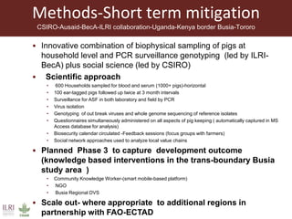 African Swine Fever (ASF) control: An entry point for enhancing human welfare through pig system improvement