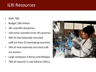 Biosciences research at the International Livestock Research Institute (ILRI)
