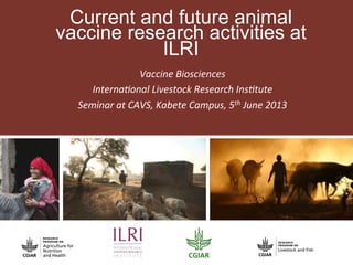 Biosciences research at the International Livestock Research Institute (ILRI)