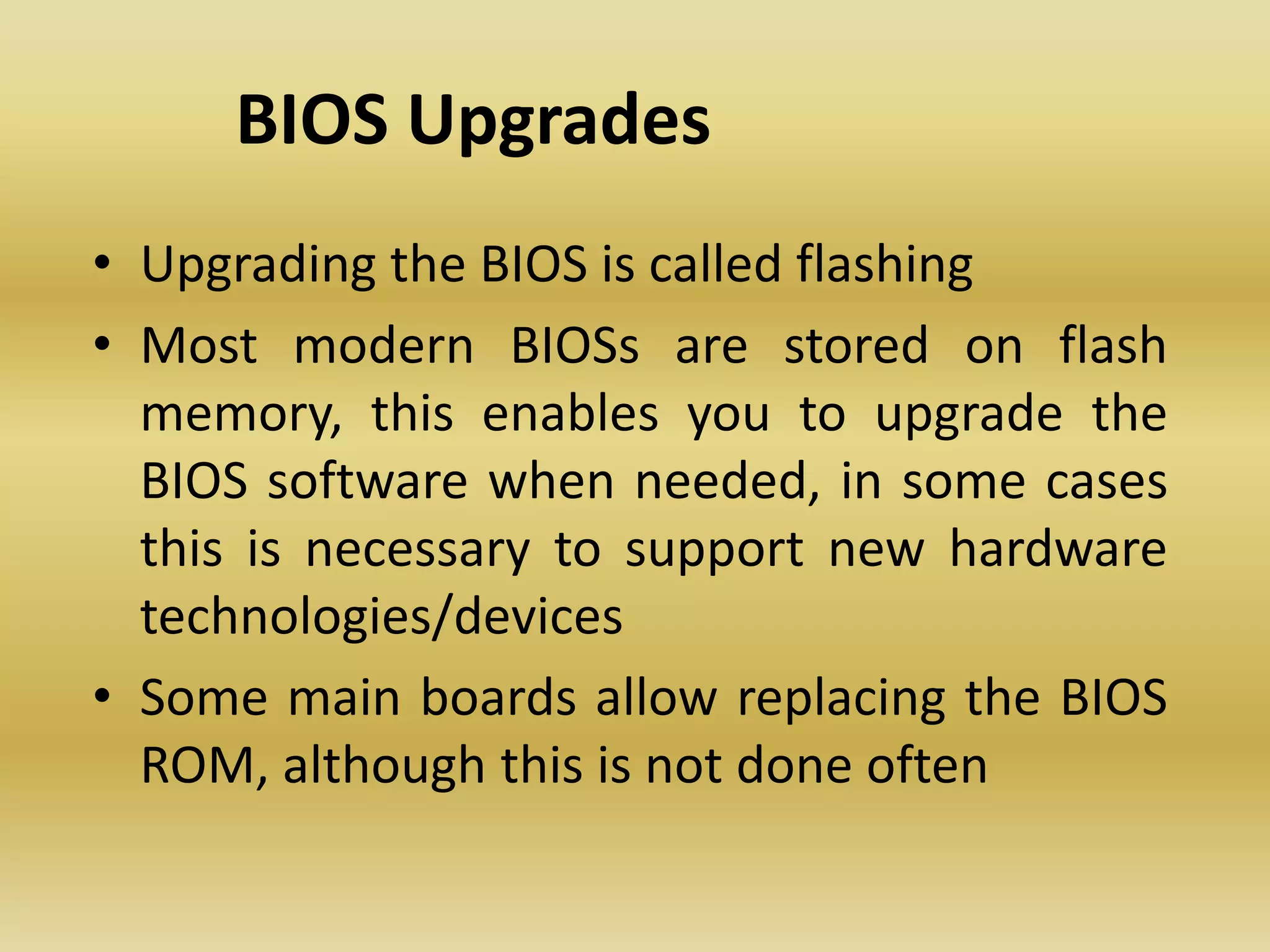 Bios, cmos and post | PPTX | Operating Systems | Computer Software and ...