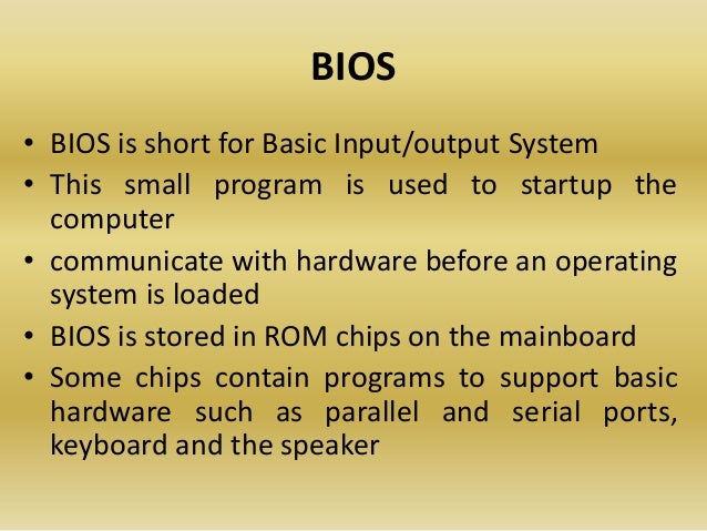 Bios, cmos and post