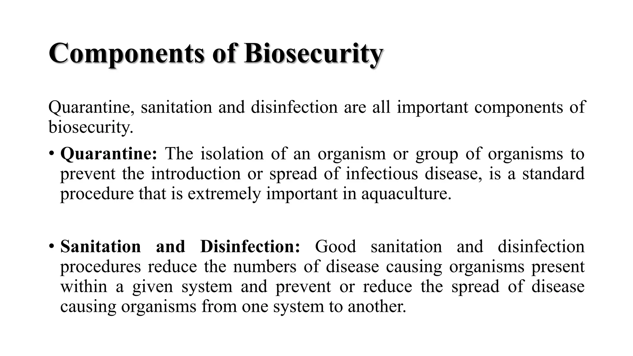 Biosecurity in aquaculture | PPT