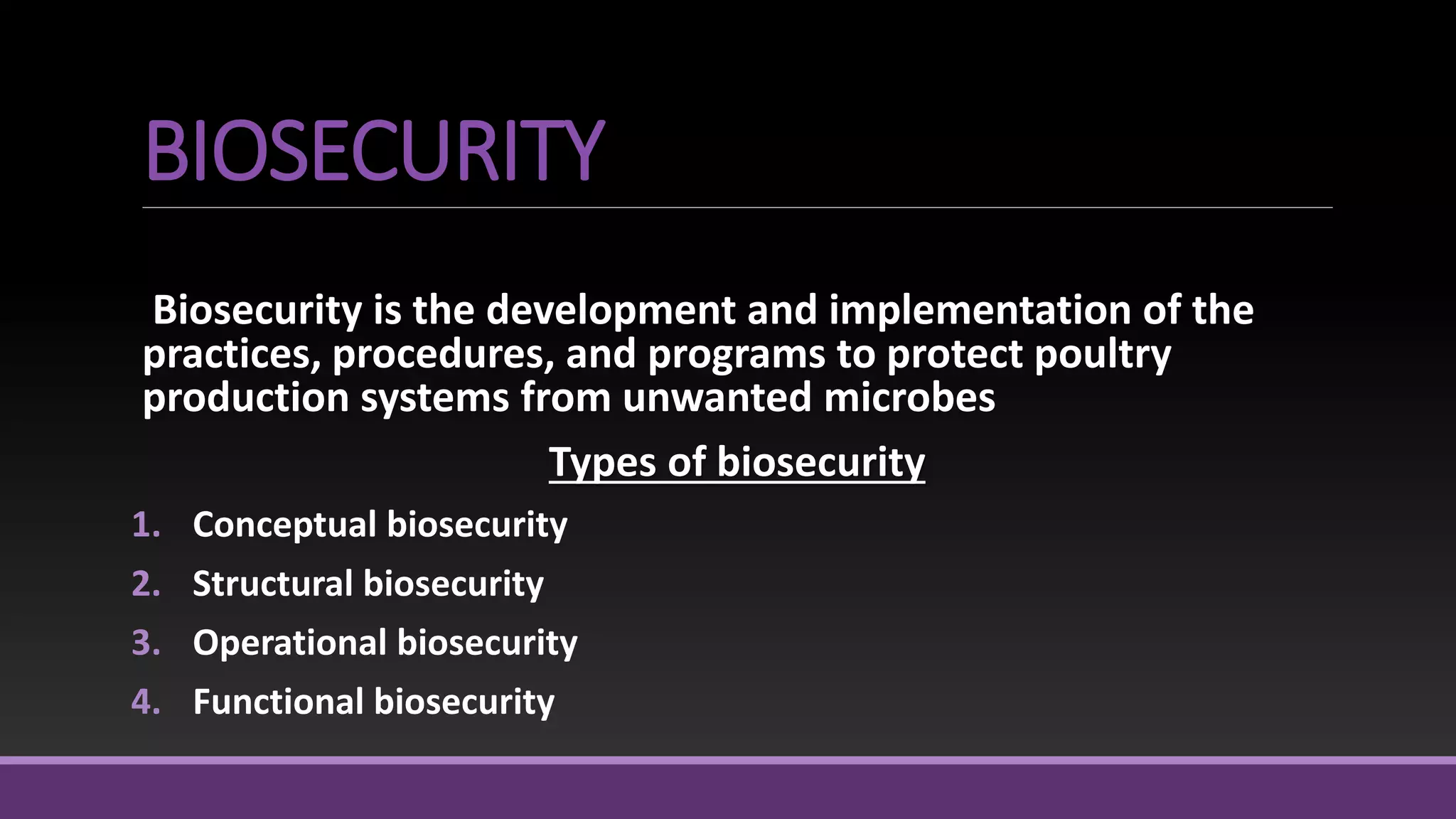 Biosecurity in hatchery | PPTX | Agriculture | Industries