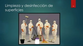 Limpieza y desinfección de 
superficies 
10 
 