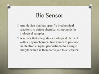 Bio sensing technology for sustainable food safety | PPTX