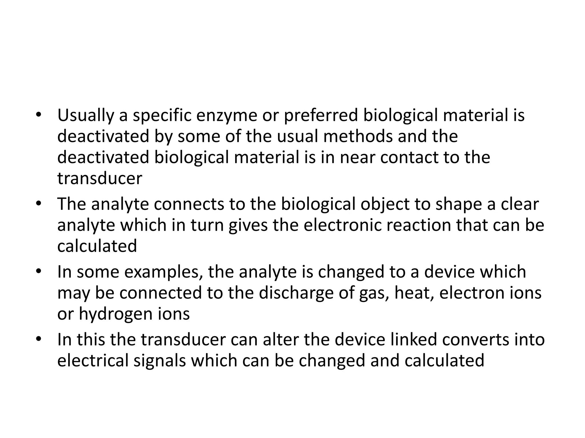 Biosensor , its components, working and types of biosensors | PPTX