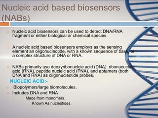 Nucleic Acid Based Biosensors | PPTX
