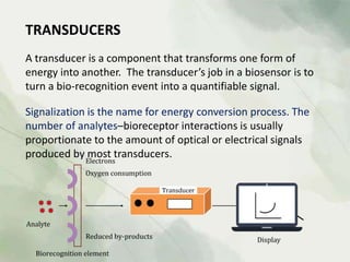 Basic concepts and principles of biosensors | PPTX