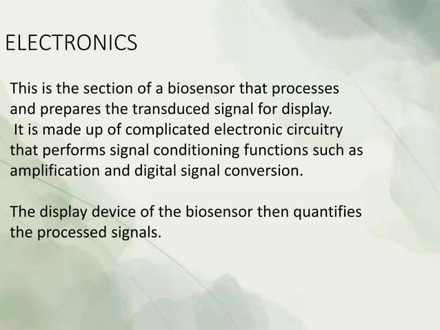 Basic concepts and principles of biosensors | PPTX