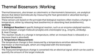 BIOSENSORS TYPES WORKING AND APPLICATIONS unit-1 Biotechnology 6th sem ...