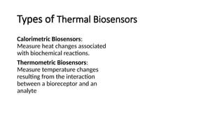 BIOSENSORS TYPES WORKING AND APPLICATIONS unit-1 Biotechnology 6th sem ...