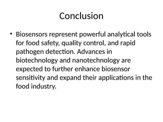 Comprehensive Overview of Biosensors in Food Safety and Quality ...