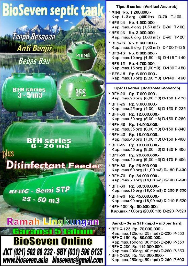 Bio seven daftar harga septictank free ongkir khusus p 