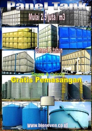Bio seven panel tank, tangki panel, roof tank, square  cylinder bolted tank ekonomis garansi 5tahun harga 2 jutaan