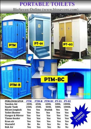 Bio seven portable toilet   mobile toilet (mulai 8 juta an)