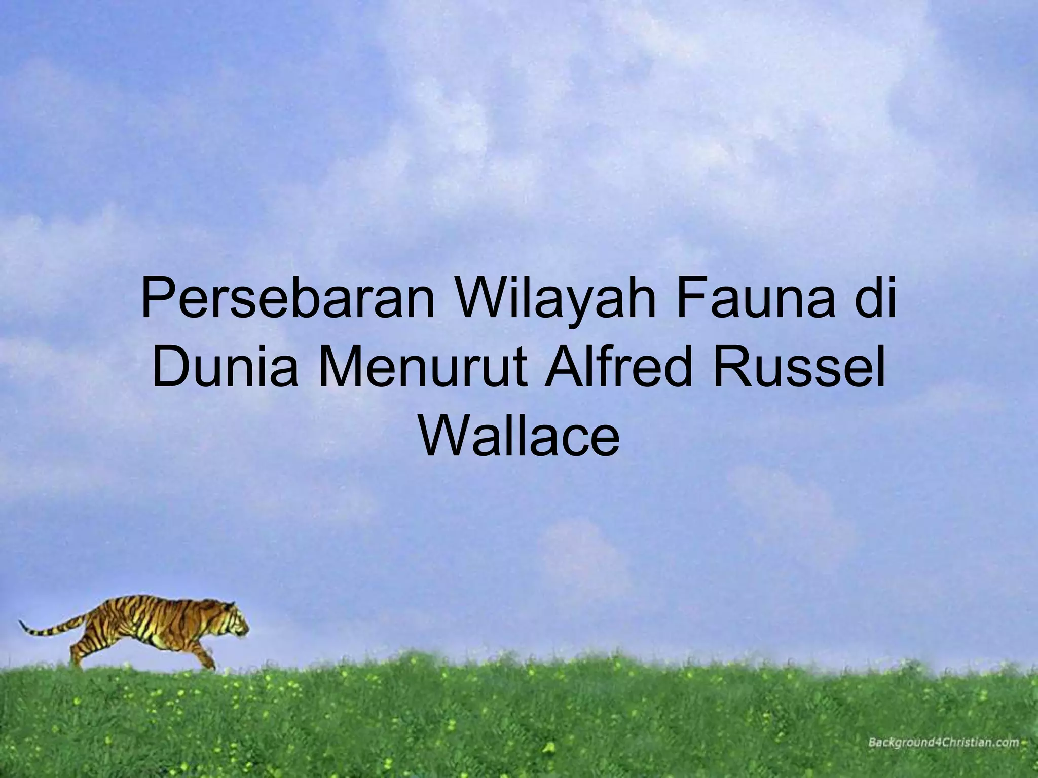 Persebaran Wilayah Fauna di
Dunia Menurut Alfred Russel
Wallace
 