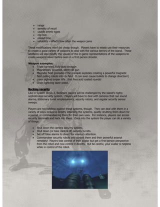 Bioshock Game Pitch Deck