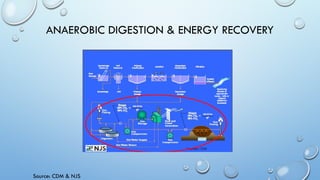 ANAEROBIC DIGESTION & ENERGY RECOVERY
Source: CDM & NJS
 