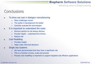 Bio Solve Process Cost Model Workshop | PDF