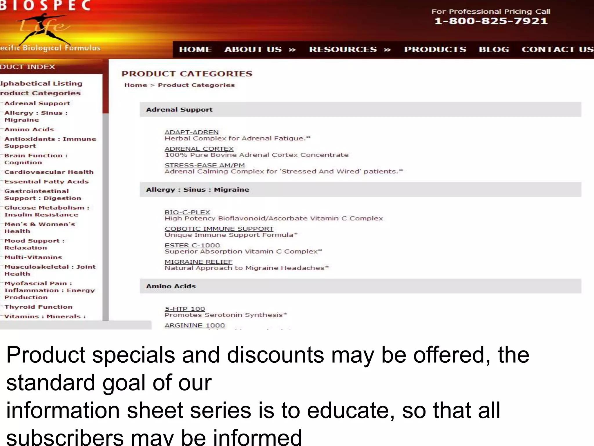 Biospec nutritionals PPT